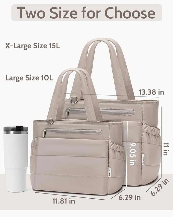 Lunch Box Tote Bag - Versatile Soft Insulated Lunchbox for Women - Lightweight Stylish Simple Lunch Pail Reusable Large Cooler Bag for Adults Work Office Camping Picnic Travel Outdoor Trips Camel 10L