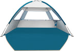 COMMOUDS Beach Tent Sun Shade for 3/4/6/8 Person, UPF 50+ Beach Sun Shelter Canopy Tent, Lightweight, Easy Set Up and Carry