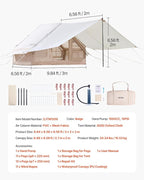 VEVOR Inflatable Tents for Camping, Easy Setup Blow up Tent with Hand Pump, 4 Season Glamping Tent with Stove Jack, Doors & Mesh Windows, Storage Bag Included for Easy Taking