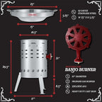 Concord Stainless Steel El Grande Comal Stove. 220,000 BTU Single Propane Outdoor Burner (El Grande Stove + Comal)