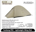 Tent 1/2 Person 20D Nylon Double Layers Ultralight Waterproof Travel Hiking Backpacking Shelter