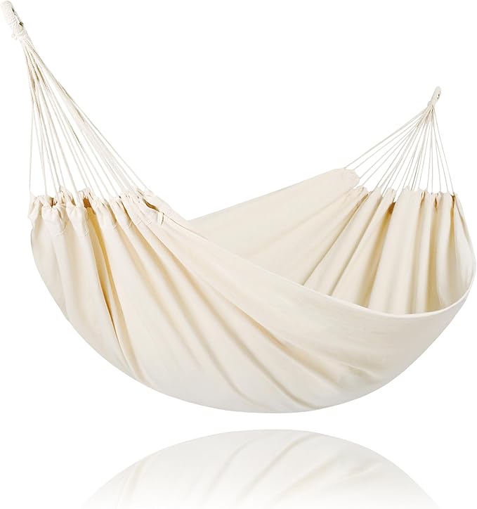 SUNCREAT Hammocks Outdoor Camping Double Hammock, Portable Hammock for Outside, Beige