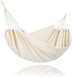 SUNCREAT Camping 2 Person Canvas Hammock, Double Travel Hammock, 475 lbs Capacity, Natural