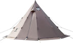 OneTigris Rock Fortress Hot Tent with Stove Jack, 4 Season, 4-6 Person Tipi for Camping, Backpacking, Hunting, Fishing - Waterproof, Wind-Proof