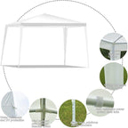 Tangkula 10 x 10Ft Outdoor Canopy Tent, Portable Wedding Party Event Tents for Party, Backyard, Outside