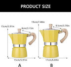 Italian Mocha Pot, Espresso Pot Stovetop 3/6 Cup Wood Handle Espresso Mocha Pot For Home/Camping Use