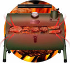MAISON HUIS Adjustable Portable Charcoal Grill Multi-functional Metal Small BBQ Smoker for Outdoor Hiking Picnic(Green)