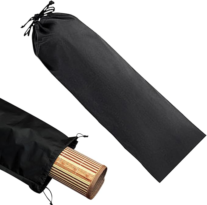 Pull String Bag - Long Drawstring Pouch, Scratch Resistant Gear Sack | Lightweight Travel Organizer, Camping Backpacking Fishing Outdoor Hiking Tent Pole Umbrella for Packing, Carrying, Storage