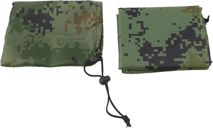 Tent Tarp for Camping - Rain Shelter with 6 Tie Points, Hiking Tarp with Tie Points, Backpacking Rain Fly, Beach Shade Tarp, Picnic Ground Cover, 100x145cm, 210T Polyester(Camouflage)