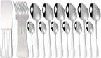 Flatware Sets 24pcs 18/10 Stainless Steel Cutlery Set Gold Tableware Set Fork Knife Spoon Dinnerware Set Flatware Set Silverware Set Stainless Steel