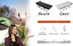 Oversized XXL Folding Camping Cot W/Mat for Adults,Heavy Duty Outdoor Bed with Carry Bag1200 D Layer Oxford Portable Travel Camp Cots Extra Wide Sleeping Cots (Black With Comfortable Mattress)