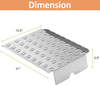 AJinTeby Drip Tray Heat Baffle Replacement for Camp Chef 24 Series Pellet Grills, PG24SG-4, SmokePro SG 24, STX 24, Heavy Duty Steel Drip Pan Fits Traeger Pro 20 22 575 Series