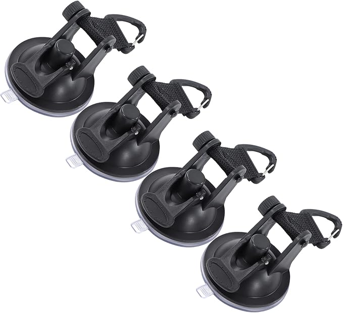 4PCS Outdoor Car Tent Suction Cup, High Strength Light Weight Easy Install Portable Suction Cups for Awning Tents Camping Tarp