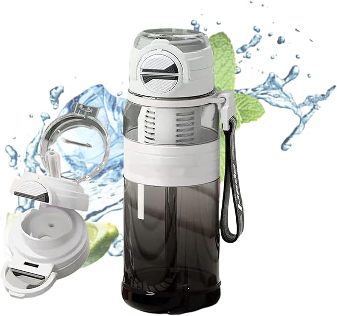 Water Bottle Straw, Fitness Water Bottle 800ml, Drinking Cup Container with Tea Strainer, Hydration Accessory Category, Home Running Hiking for Camping Daily Indoor Travel Outdoor School Cycling