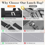Coobiiya Large Expandable Insulated Lunch Bag Cooler Bag，12-23L Lunch Box for Men Double Deck Leakproof，Heavy Duty LunchBag Cooler Bags for Camping, Travel, Kayaking & Beach