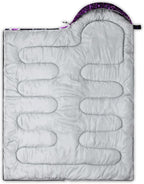 QOOMO Camping Sleeping Bags,3 Season Warm & Cool Weather,Lightweight,Waterproof Sleeping Bags for Adults & Kids,Traveling,and Outdoors,Camping Gear Equipment