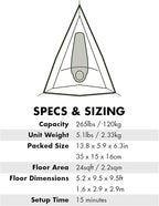 Tentsile UNA V3 Solo Tree Tent Hammock, 1-Person Capacity, Anti-Roll System, Ratchet and Straps Included, Portable Tree House Shelter, Designed in The UK