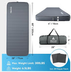 Hikenture 4 INCH Thick Self Inflating Sleeping Pad 9.5 R Value, Comfort Plus Camping Mattress with Pump Sack, Inflatable Foam Insulated Camping Pad, Camping Mat 4-Season