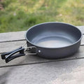 Portable Pan Small Frying Pan Camping Picnic Cookware Non-Stick Pan Cooking Tableware Camping Utensils (Color : A, Size : 22cm) (A 22cm)