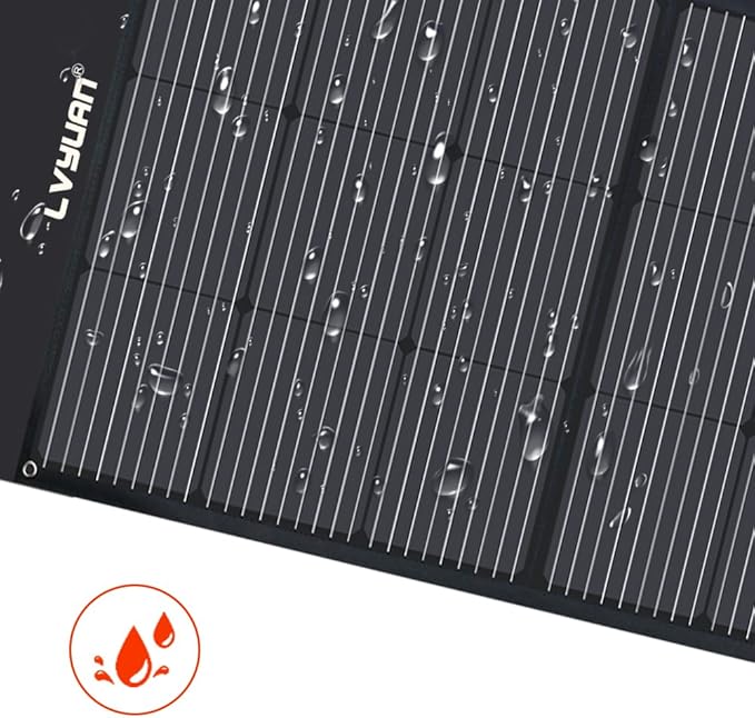 LVYUAN 400W Portable Solar Panel Foldable, 22.5% High Efficiency IP65 Waterproof for Power Station RV Camping Outdoor Solar Generator