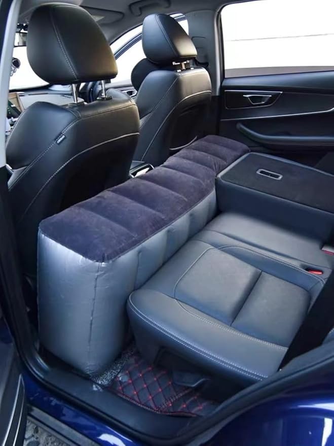 Inflatable Car Air Mattress Back Seat Bed, Heightened Back Seat Gap Filler Pad Extender for SUV Camping Sleeping Travel Rest