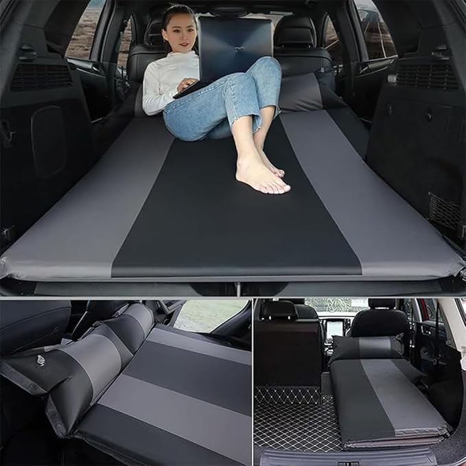Car Inflatable Mattress, for Jeep Grand Cherokee L 6-Seater 2021-2025 Outdoor Camping Travel Portable Sleeping Pad AdjustableWear Resistant, Auto Accessories,E-Orange