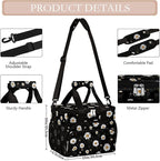 Pardick Daisy Flower Black Soft Cooler Bag Insulated Lunch Box for Men & Women, Large Leakproof Lunch Bag Portable Beach Cooler for Work, Picnic, Road Trips,Fishing, Travel, Camping,A-12