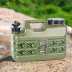 ASIEIT 3 Gallon/5 Gallon Water Jug with Spigot, Portable Water Tank BPA Free, Leak-Proof Water Containers for Camping Water Storage Containers for Emergency Outdoor Hiking Picnic, Green/Yellow/White