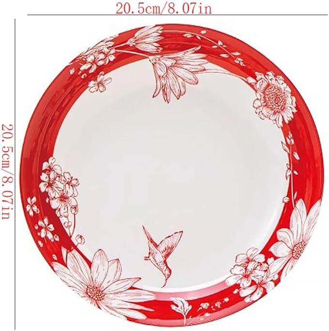 Camping Plates Underglaze Color Bone China Dinner Plate, Home Dining, Western Food Bowl, Tableware Decorative Plate