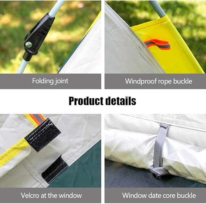 Pop Up Family Camping Tent, Dome 3-4 Persons Lightweight Backpacking Tent, Waterproof Automatic Camping Tent,UV Cut, Easy Setup, for Beach, Camping and Outdoor Activity