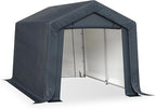 MFSTUDIO 8x12 Storage Sheds, Outdoor Shades Portable Storage Shelter Garage with Rolled up Zipper Doors, Heavy Duty Garages Carport Tent for Motorcycle, Bicycles and Outdoor Tools