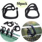 50pcs Shade Cloth Clips, Plastic Lock Grip Hooks Hanging Clamps Buckle for Sun Shade Cloth Net Anti Bird Netting Garden Film Greenhouse Shade Cloth Cover Mesh Tarp Outdoor Sun Shades Hoops