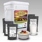 Heaven’s Harvest Emergency Food Combo Kit (One Month Supply for one person) — Emergency Food Supply. Freeze Dried Survival Food Kit with Portable Waterproof 25-Year Storage Bucket. (308 Servings)