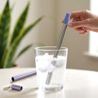 Sursip Portable Water Filter Straw Reusable Stainless Steel Outdoor Emergency Survival Gear for Camping & Hiking Travel Personal Water Purifier Filter Straw