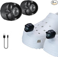RAHAN Rechargeable Headlights Compatible with Croc, 2 PCS LEDHeadlights, Light Up Charm Accessories for Adults Shoe, Hands-Free Night Light, Camping Lights, IP65 Waterproof Light, Black