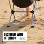Sunset Cliffs Portable Beach Chair Set - Compact Folding Low Profile Camping Chairs - Lightweight 7075 Aluminum Frame & 600D Oxford Cloth - Armless Design for Sand, Festivals, and Outdoor Travel