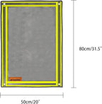 SoloWilder Wood Stove Mat 32" x 20" Fire Pit Grill Mat for Tent Stove Deck Patio Grass Lawn Campsite Insulation Protection