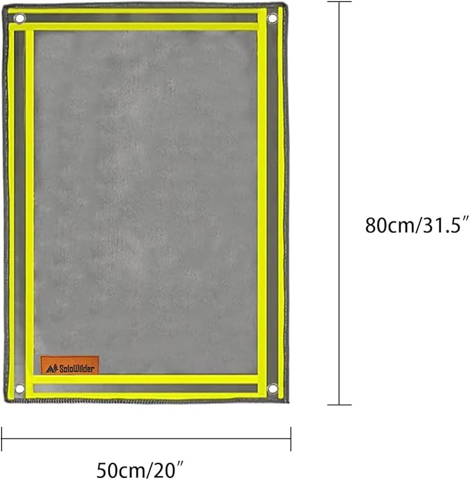 SoloWilder Wood Stove Mat 32" x 20" Fire Pit Grill Mat for Tent Stove Deck Patio Grass Lawn Campsite Insulation Protection