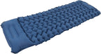 Ergonomic Inflating Sleeping Pad with Built in Pump, Nylon Material, and Storage Bag for Office, Camping, and Outdoor Use (Navy Blue)