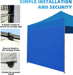 Joramoy Instant SunWall for 10x10 Pop Up Canopy, Canopy Walls 10x10 for Outdoor Instant Canopies,1 Pack Sidewall Only (Blue)