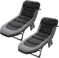Portable Cot for Camping Adult, Folding Camping Cot with Thick Mattress, Pillow, Adjustable Cots for Sleeping with Pad, 26" Wide, Outdoor Lounge Chair for Home Office Nap Beach Travel Hiking (Grey 2)