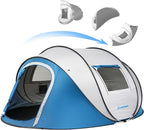 EchoSmile Instant Pop Up Camping Tent, 2/4/6 Person, Easy Setup Tent, Water Resistant Dome, Portable with Carry Bag