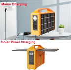 Power Station, 100W Portable Power Station 110V 220V Solar Generator UPS e Bank 24000mAh With Panel For Camping,for Outdoor Camping Home(110V)