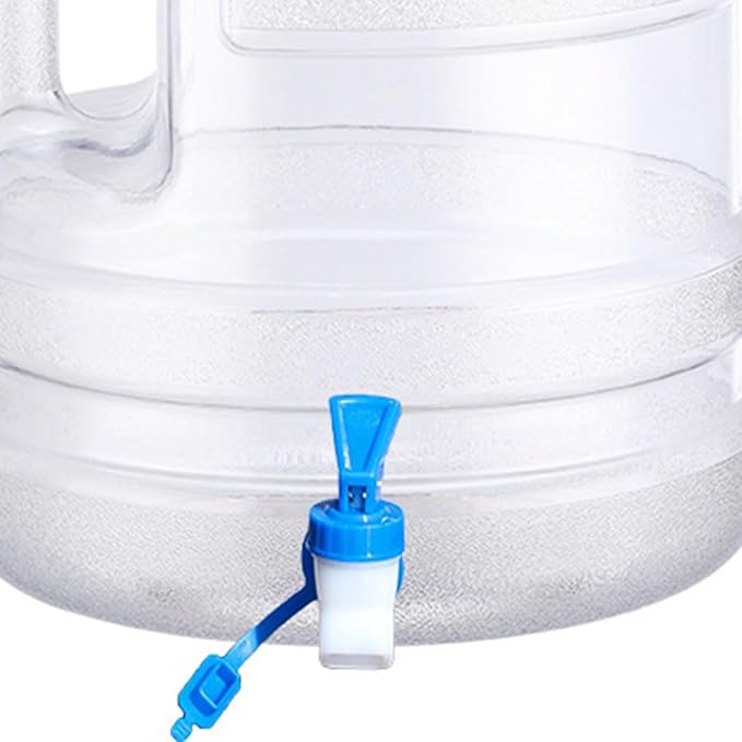 Generic Water Container Water Jug Dispenser Water Tank Can 15L Water Bucket with Faucet for Camping Picnic Hiking Washing Hand Car, 26cmx26cmx40cm, White