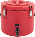 Insulated Beverage Cooler, 5 Gallon Commercial Cold Hot Drink Dispenser, Thermal Container with 304 Stainless Steel Interior Spout, Portable Cooler for Camping Parties Outdoors (Red)