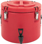 Insulated Beverage Cooler, 5 Gallon Commercial Cold Hot Drink Dispenser, Thermal Container with 304 Stainless Steel Interior Spout, Portable Cooler for Camping Parties Outdoors (Red)
