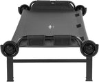 Disc-O-Bed Large Outdoor Modular 1 Person Single Camping Cot Portable Bed for Adults, Sleep Solution for Tents, Black