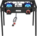 Vivicreate High Pressure Propane Gas Outdoor Camping BBQ Grill Stove Burner Estufas de Gas para Cocinar Afuera Es gas propano Regulator 20 PSIG