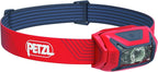PETZL ACTIK Headlamp (450 Lumens) with Multi-Beam and Red Light - Red (Classic)