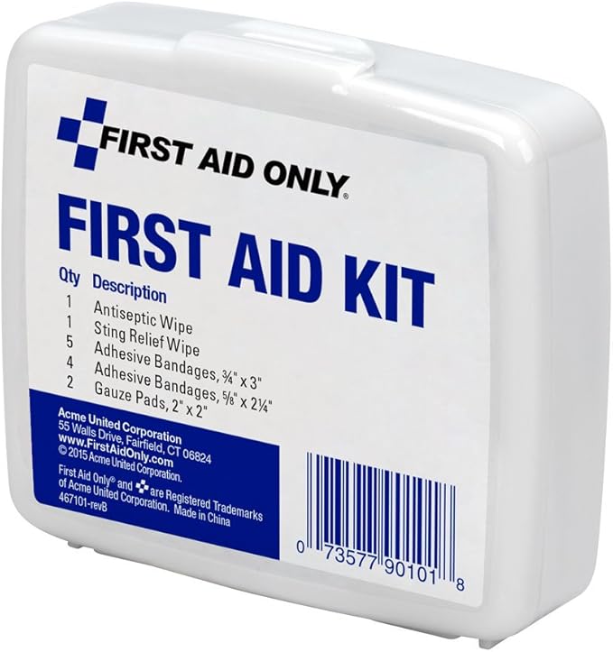 First Aid Only PhysiciansCare On-The-Go Emergency First Aid Kit for Home, Work, and Travel, 13 Pieces (Pack of 6)